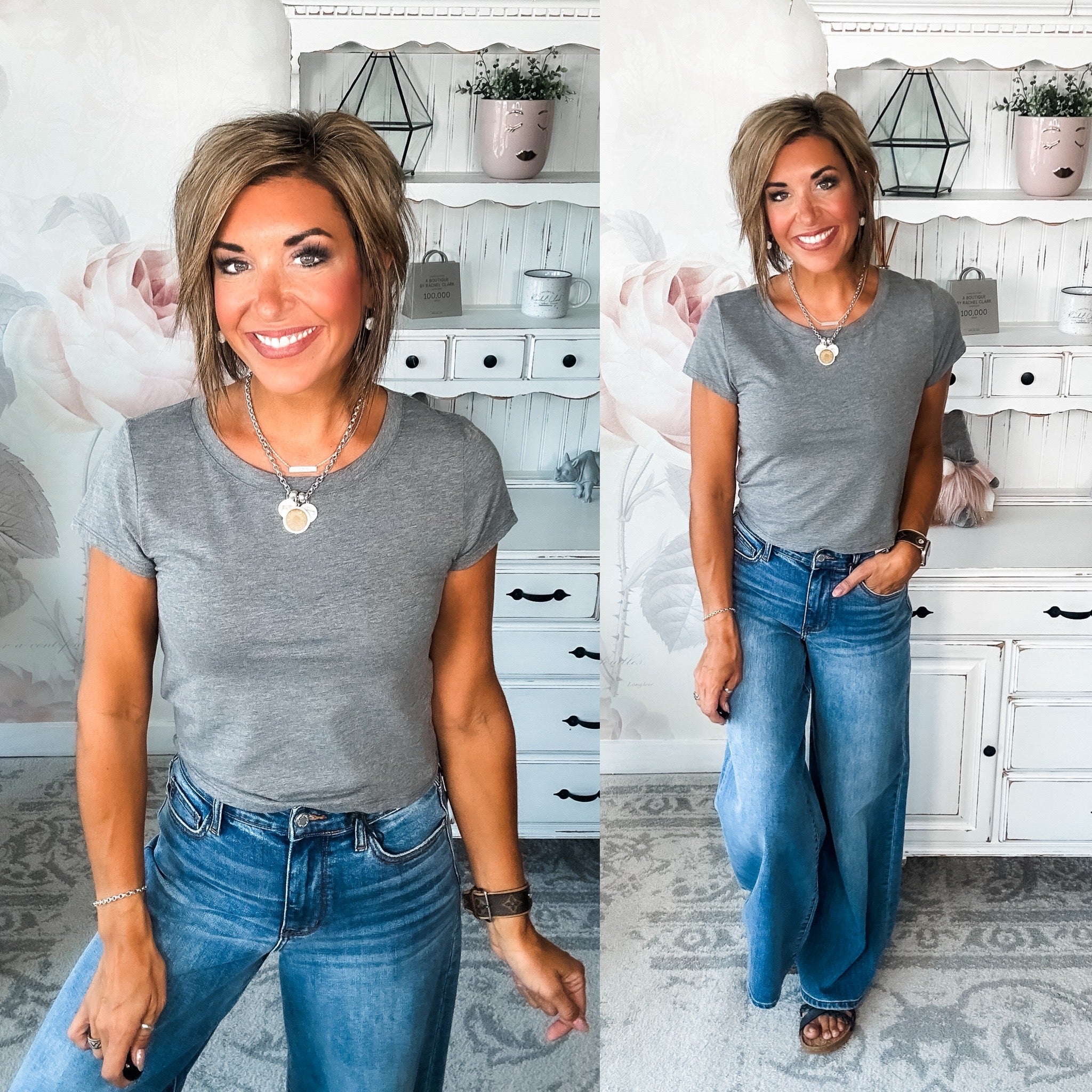 You Wanna Know Short Sleeve Tee - Heather Grey