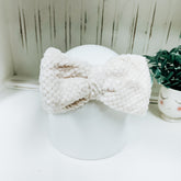 Waffle Texture Spa Headband with Bow