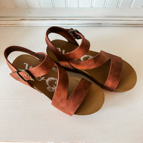 Shayne Wedge Sandal - Rust