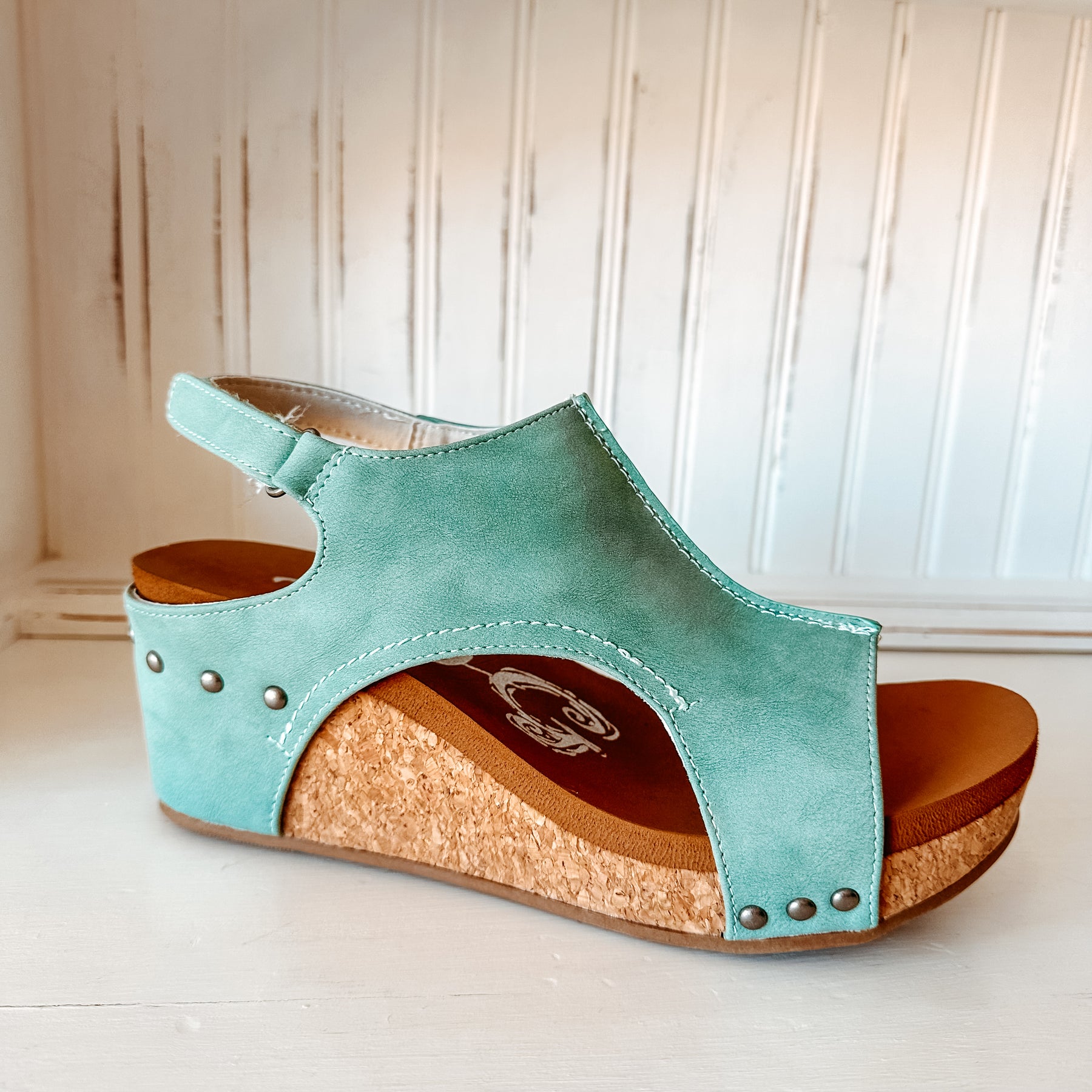 Isabella Wedge Sandal - Turquoise