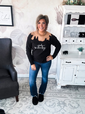 Feelin' Witchy Bleached Sweatshirt