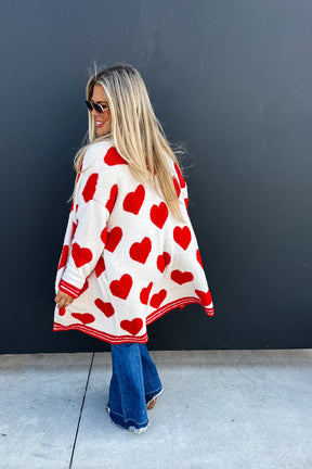 On Cloud Nine Valentine Cardigan - Red