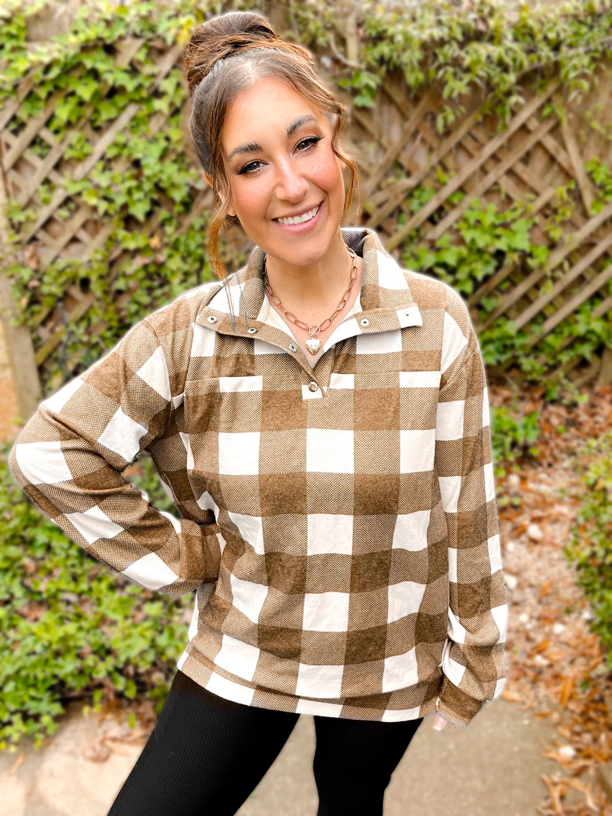 Be Free Plaid Pullover