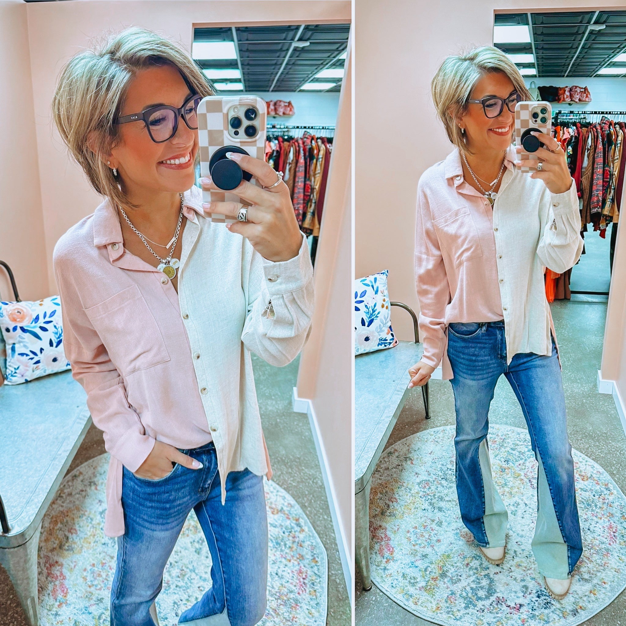 Wishing on Forever Linen Button Down