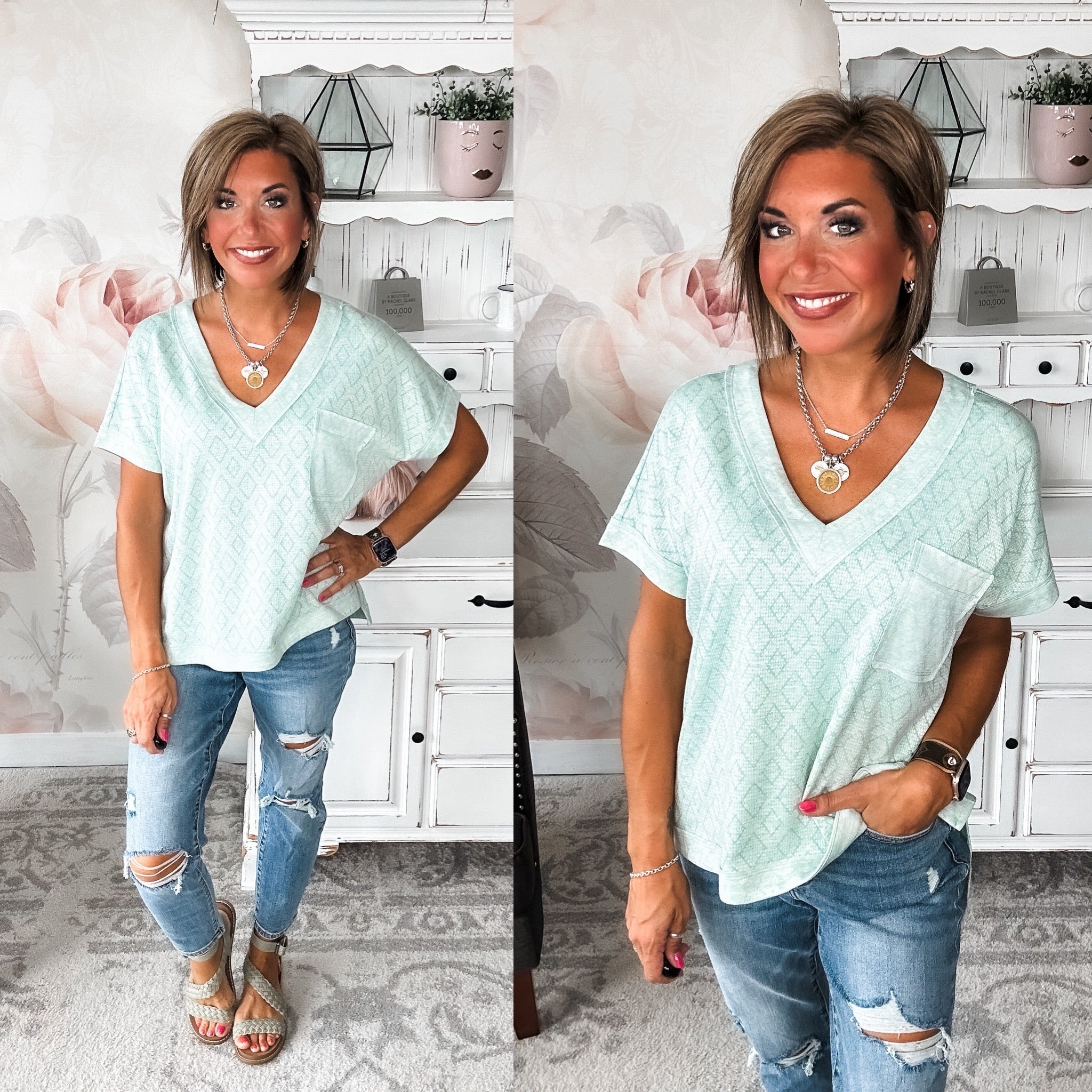 Watch The World Tee - Mint