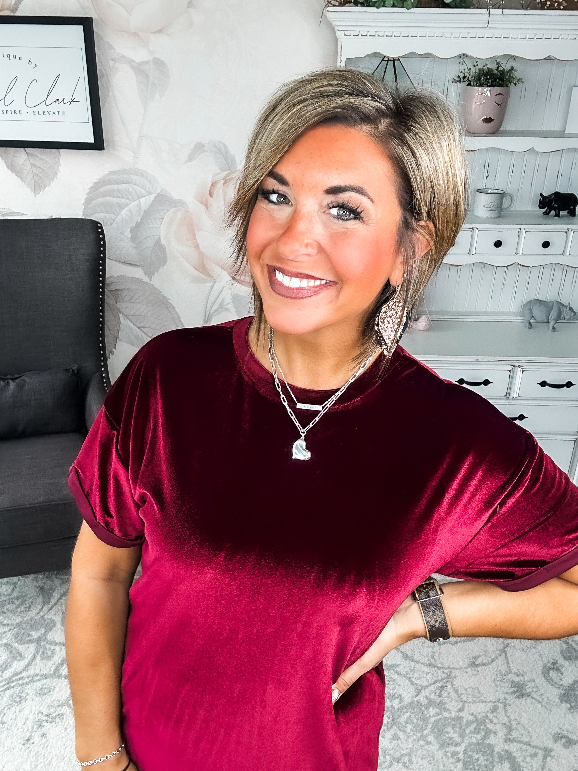 Perfect Memories Velvet Shirt Dress