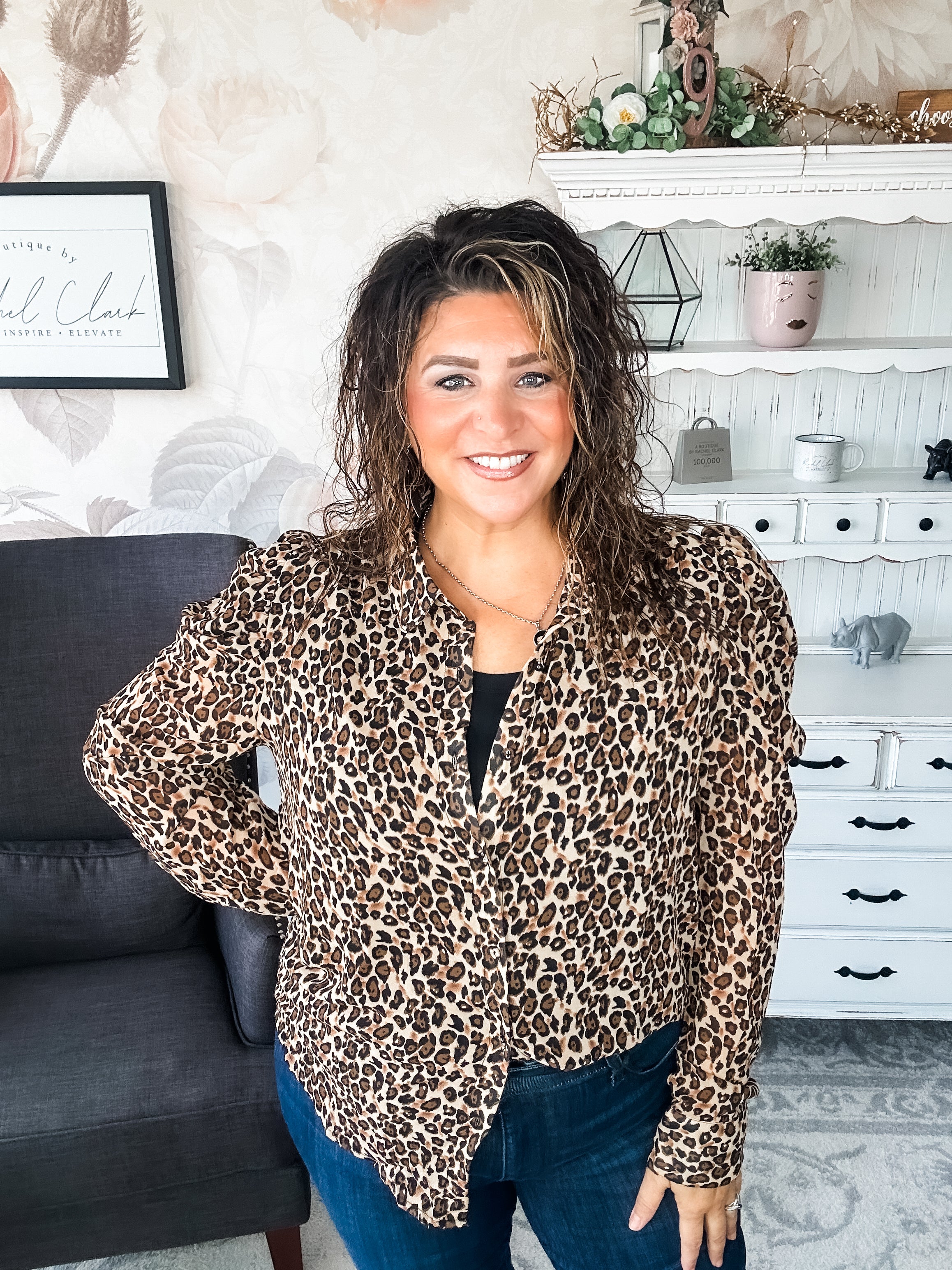 Watch Over You Leopard Blouse