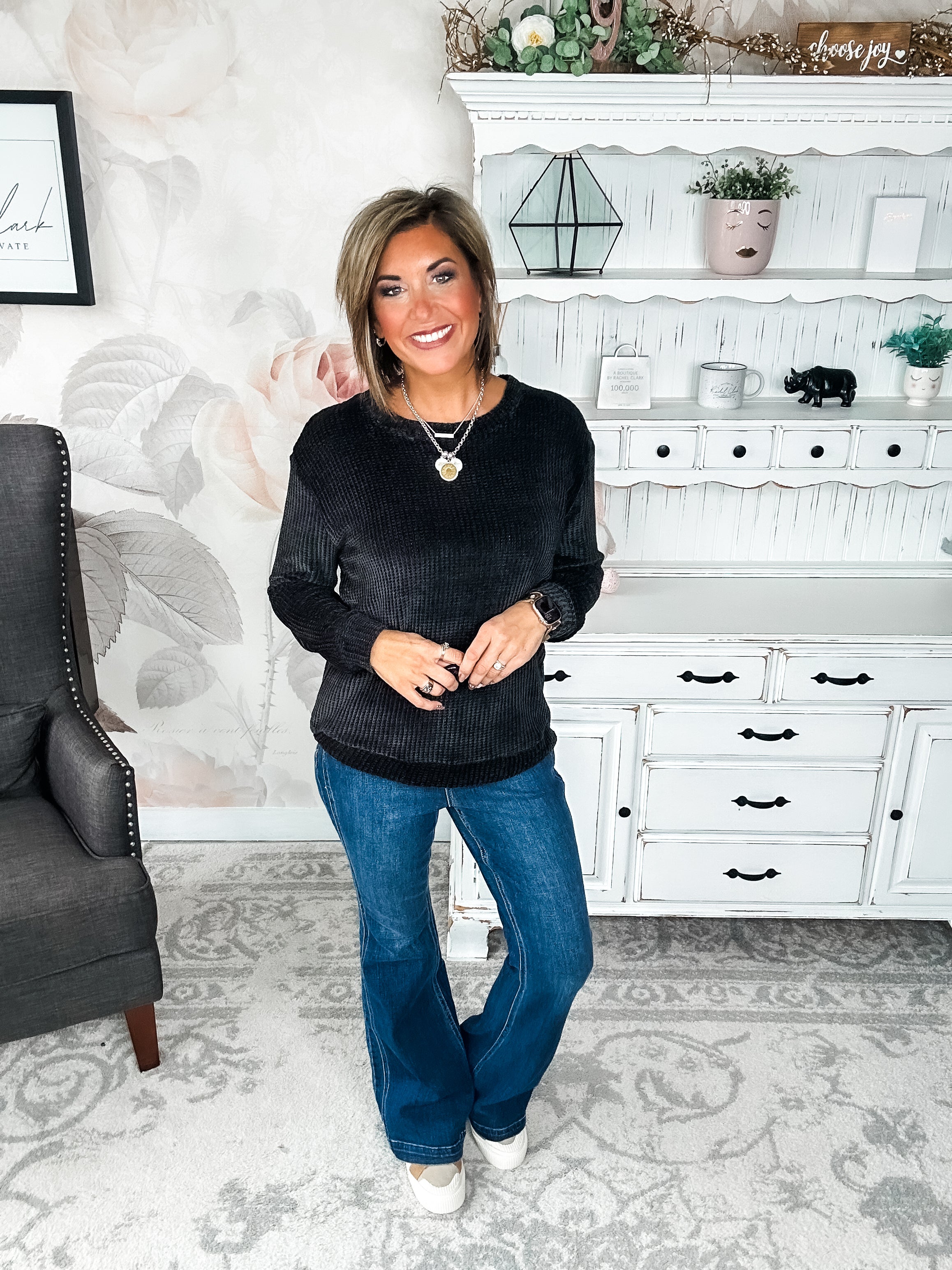 BLACK FRIDAY EXCLUSIVE - Moonlight Mixer Sweater - Black