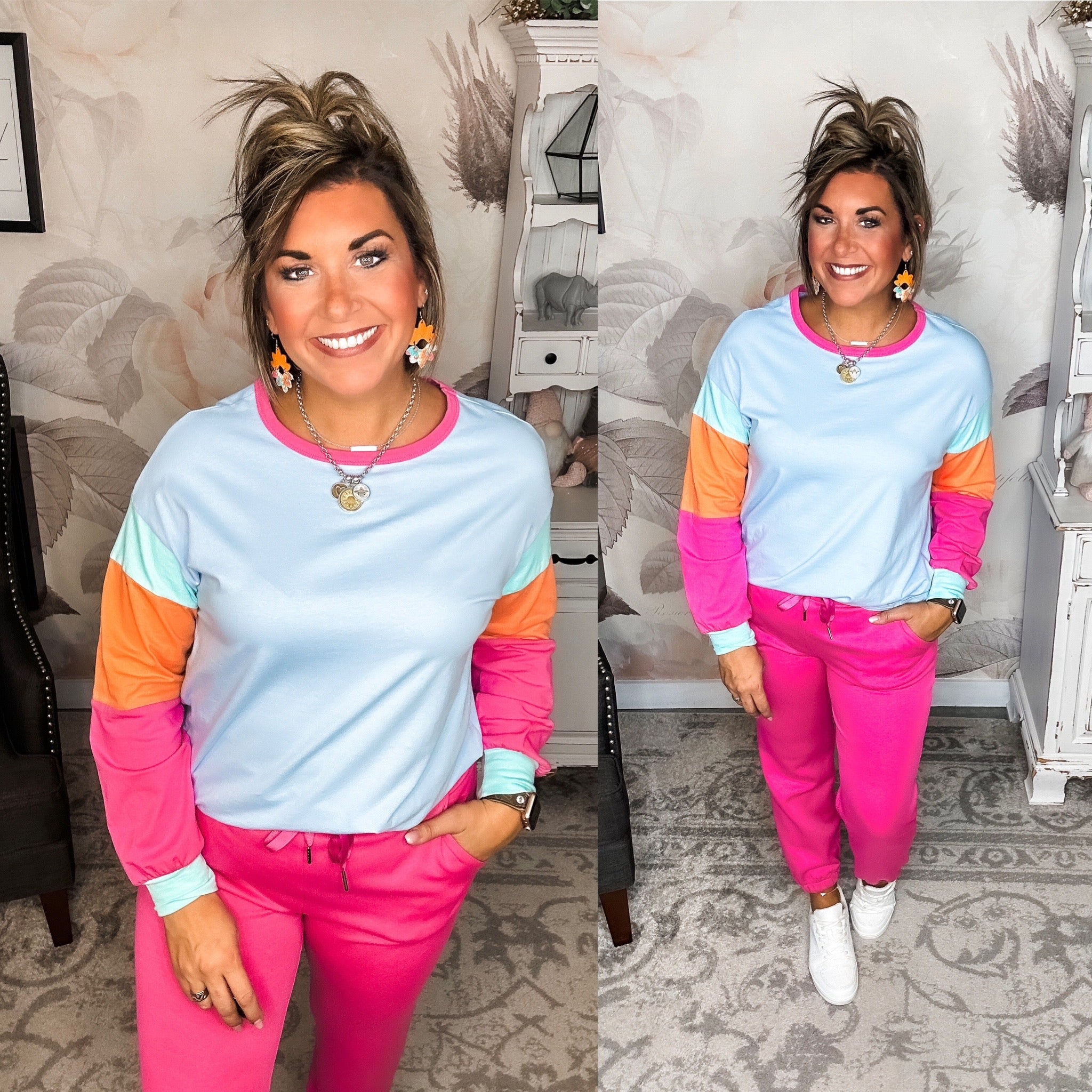 Try Again Color Block Top