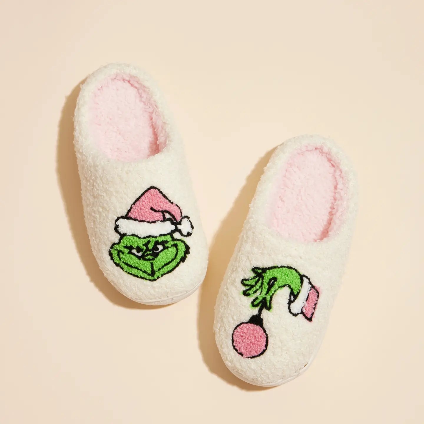 BLACK FRIDAY EXCLUSIVE - Christmas Green Guy Fuzzy Fleece Slipper