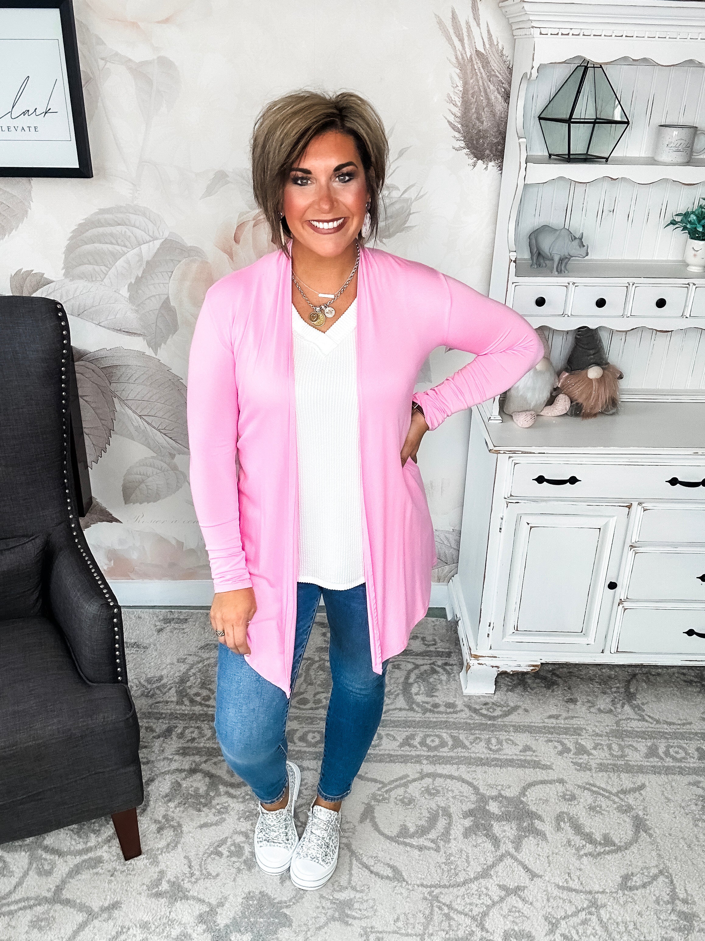Love Never Fades Cardigan - Pink