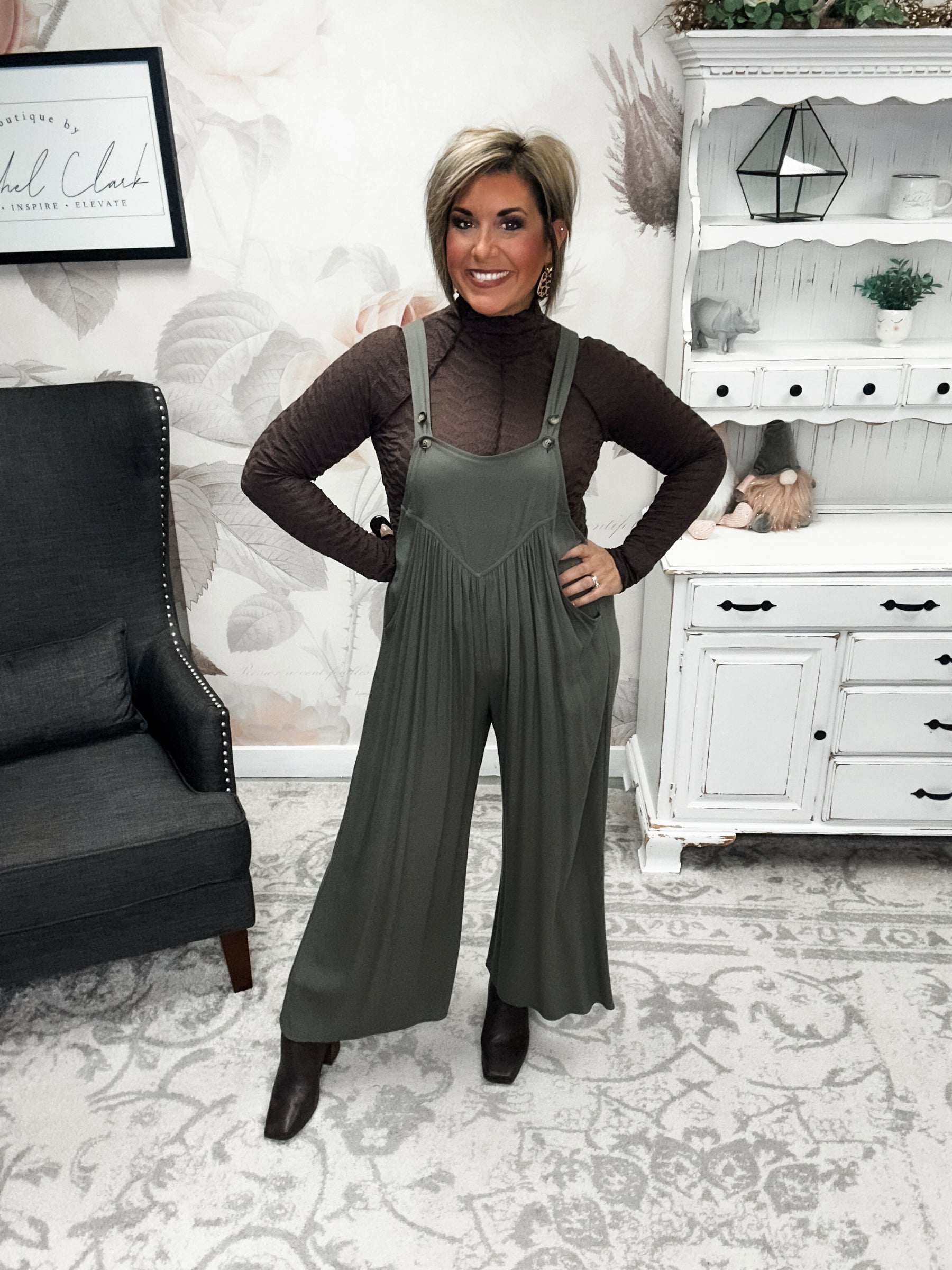 Now or Never Jumpsuit - Olive