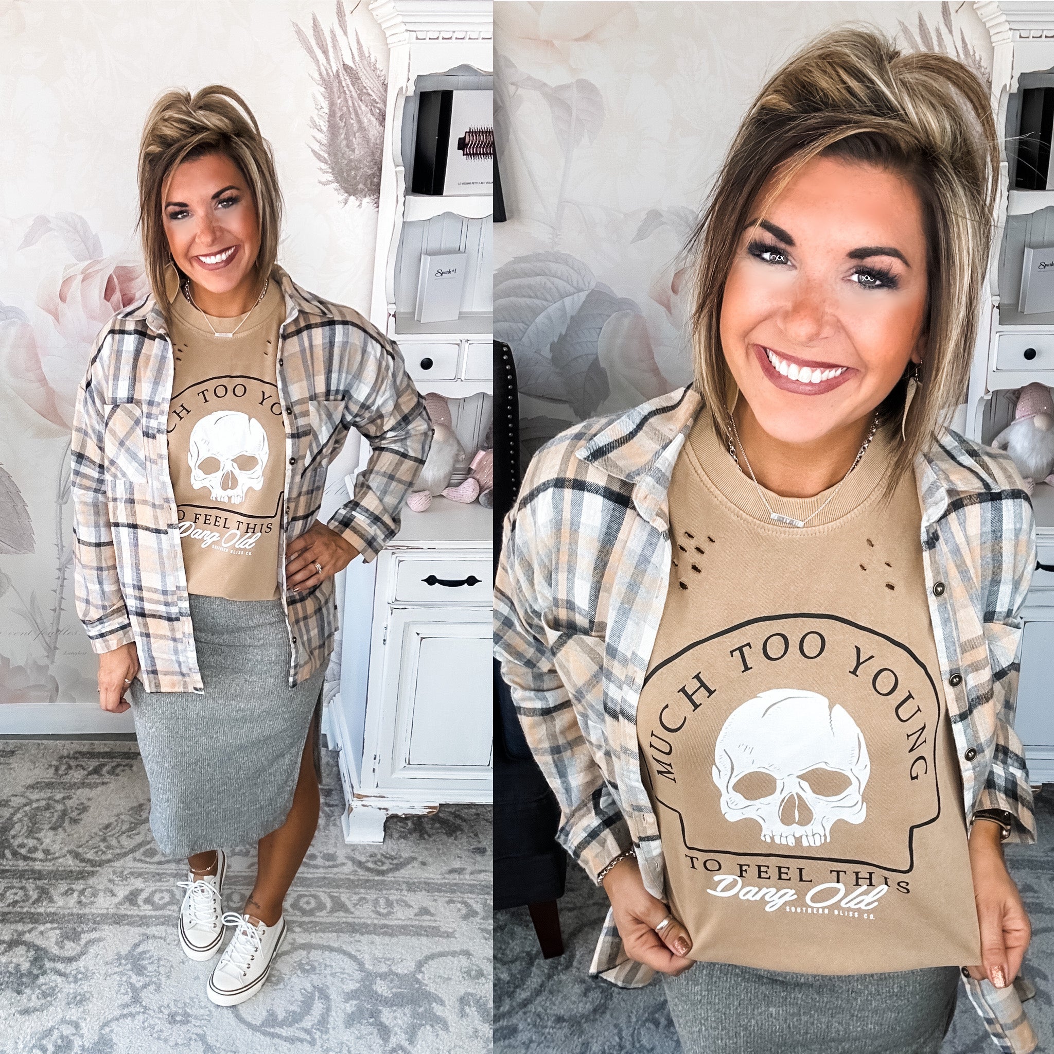 Much Too Young Destroyed Graphic Tee
