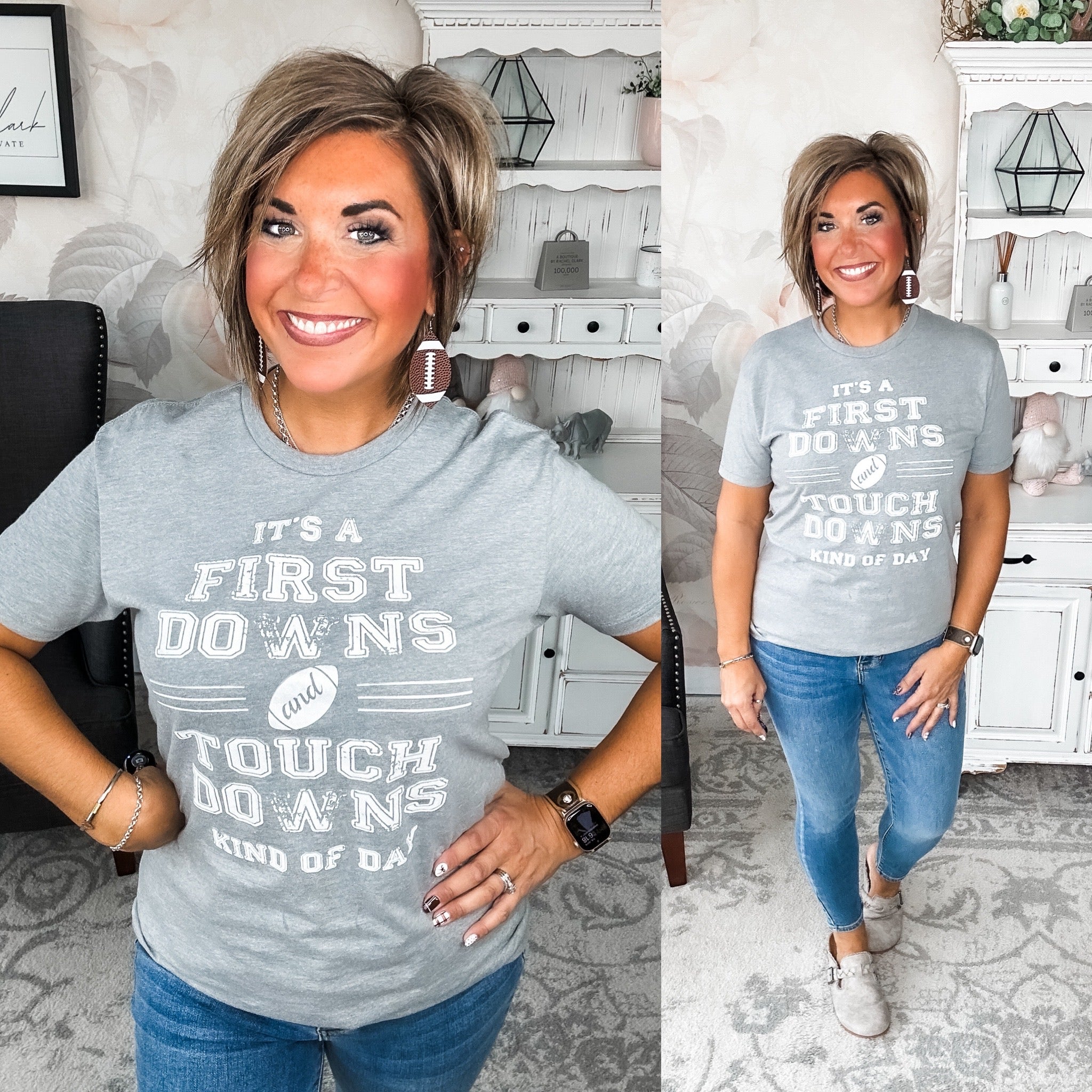 First Downs and Touchdowns Graphic Tee