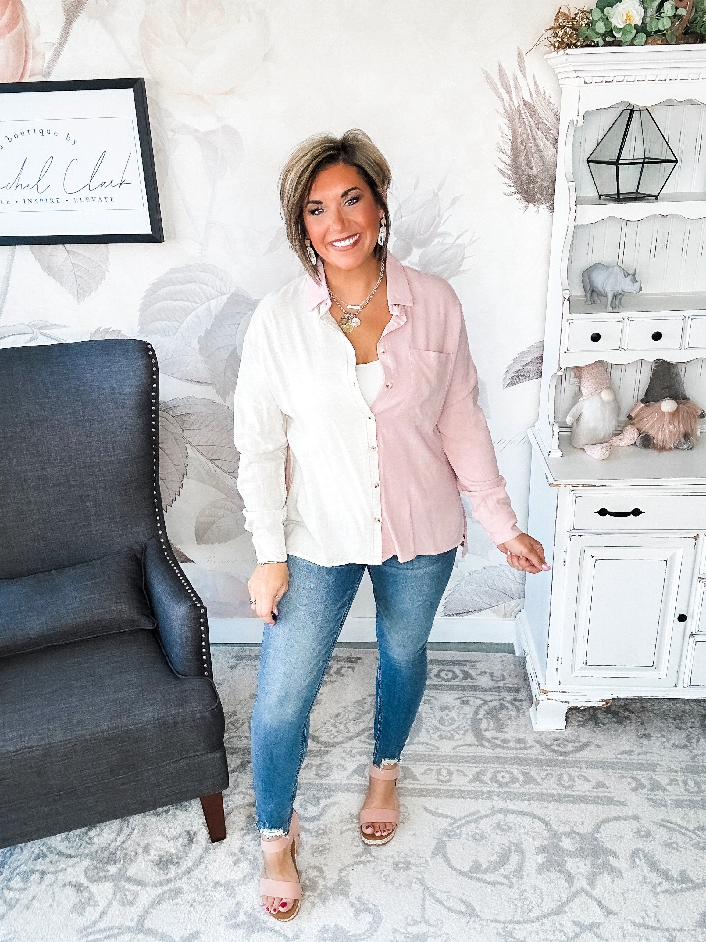 Wishing on Forever Linen Button Down