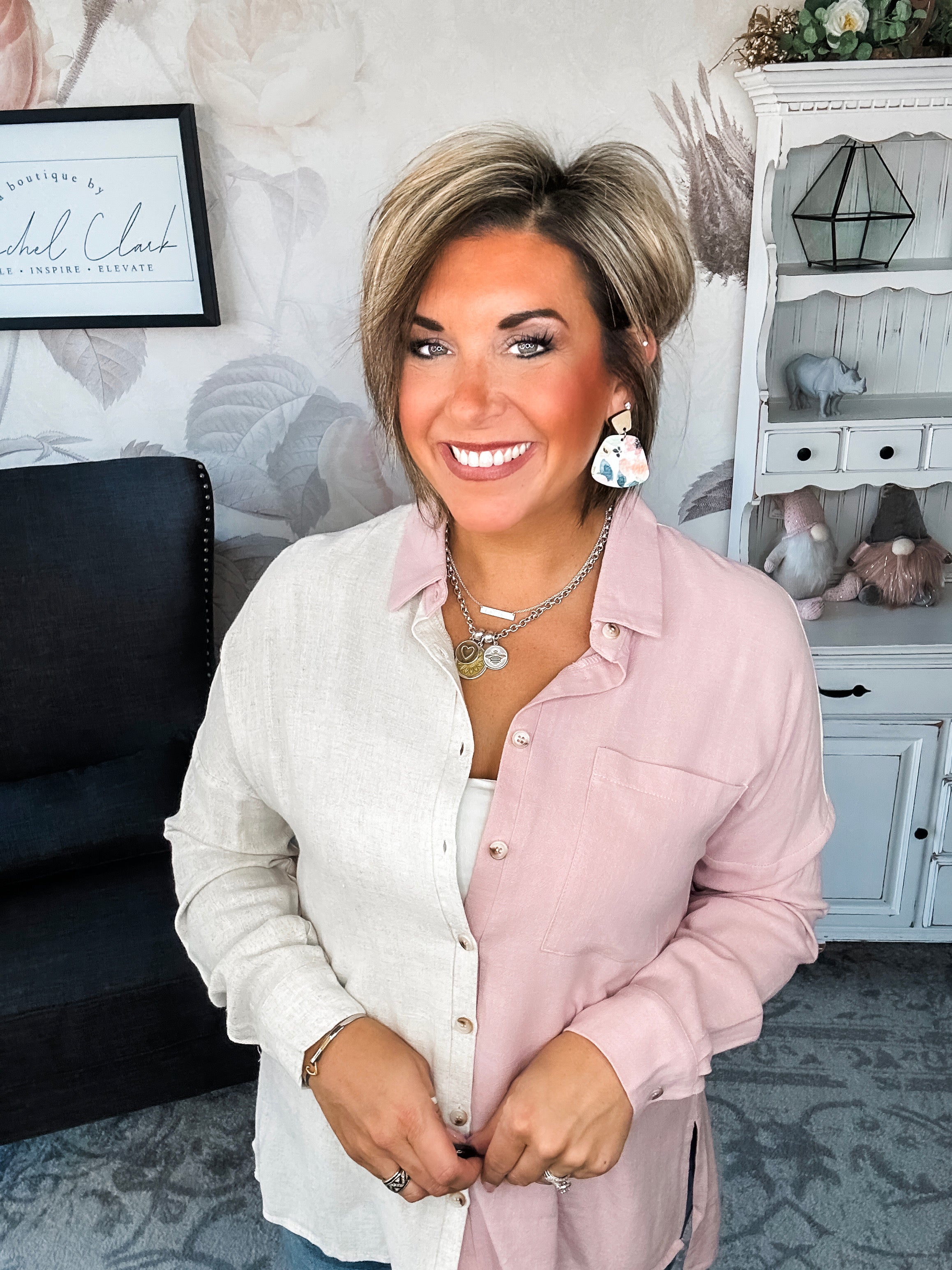 Wishing on Forever Linen Button Down