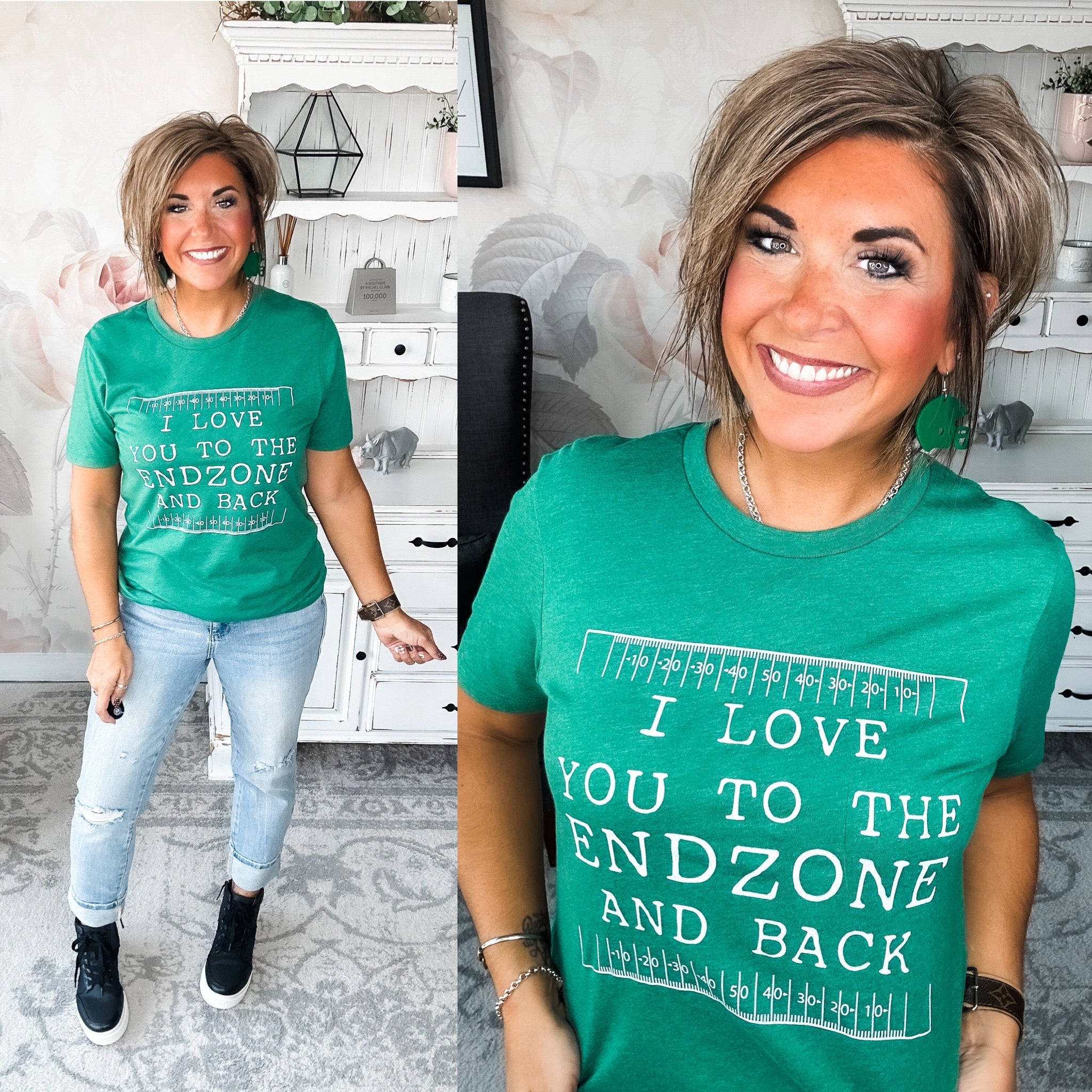 Love You To the End Zone Graphic Tee