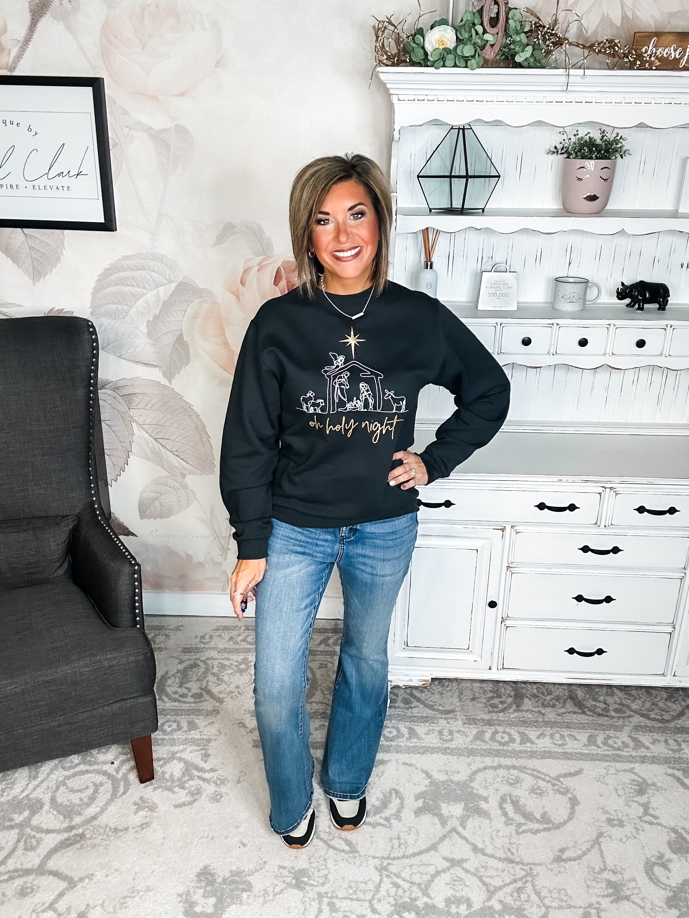 Oh Holy Night Graphic Sweatshirt