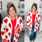 On Cloud Nine Valentine Cardigan - Red