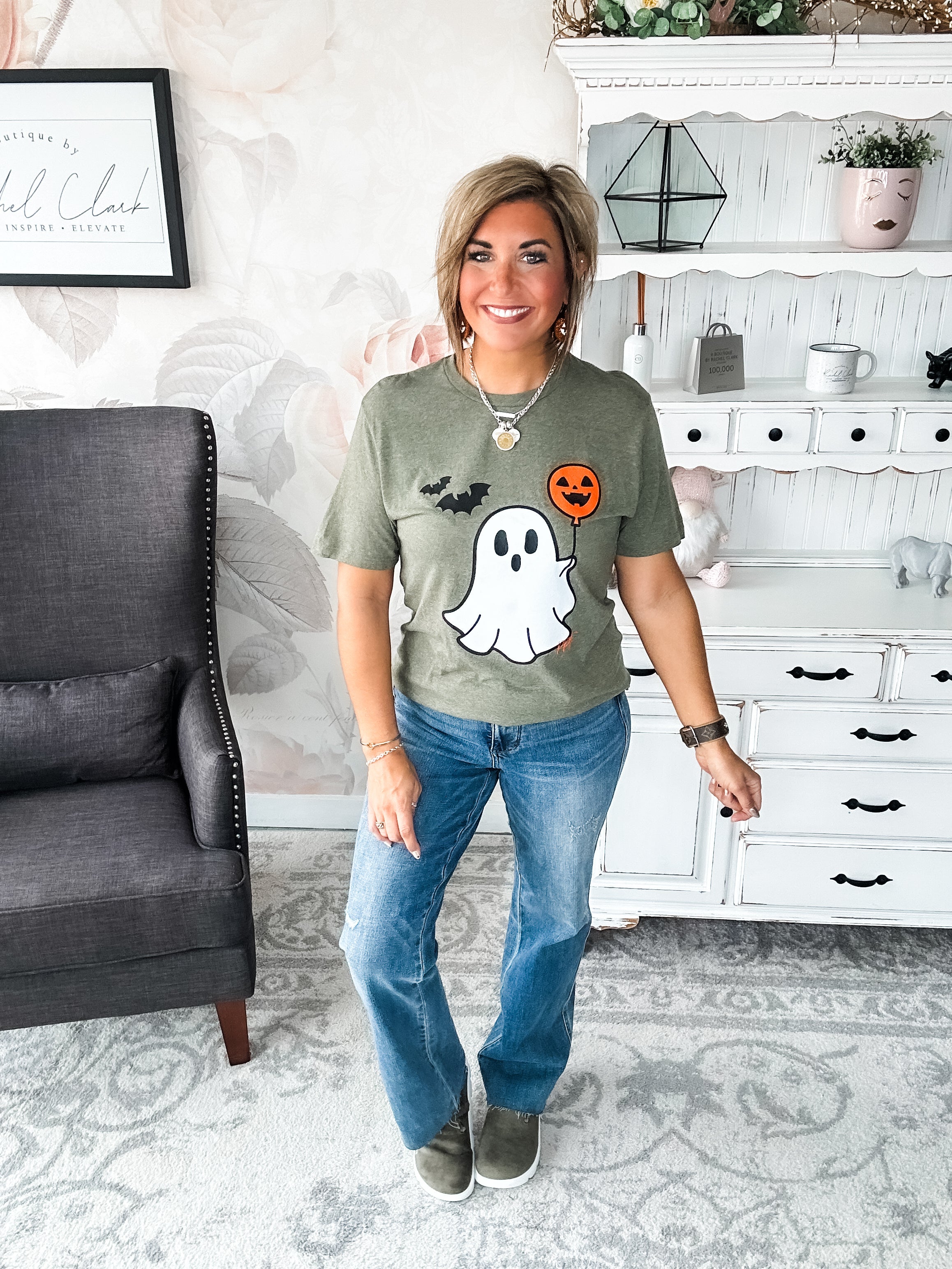 BOO-lloon Ghost Graphic Tee