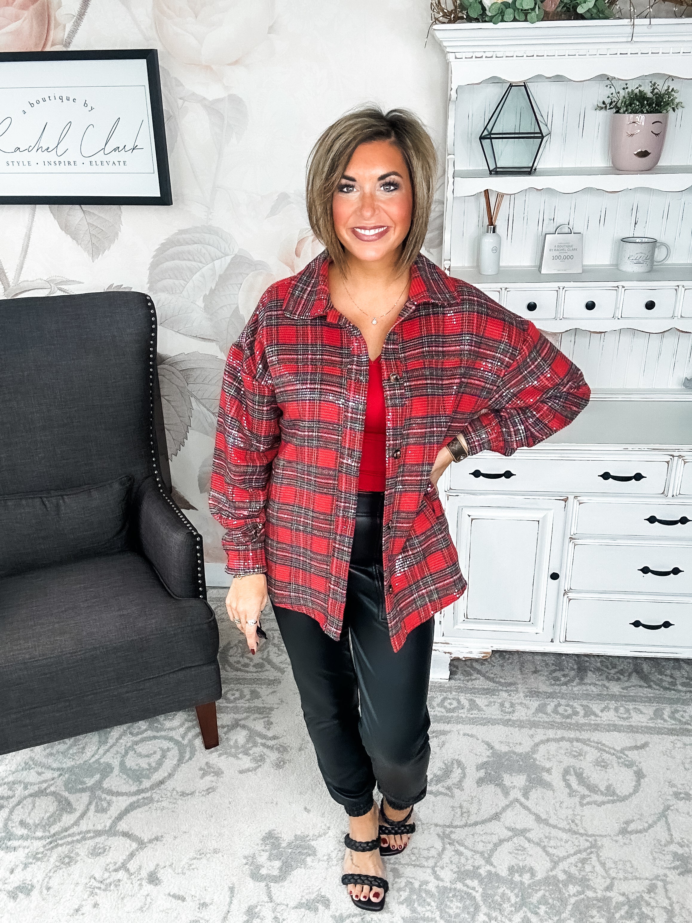 Tinsel Town Plaid Button Down