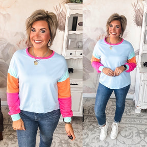 Try Again Color Block Top