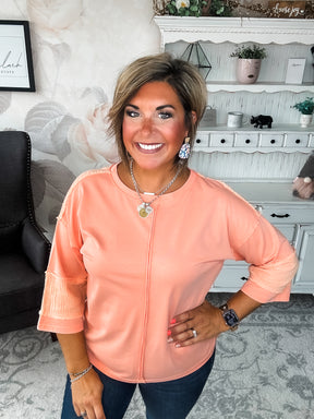 Anything To Help Tunic Top - Coral