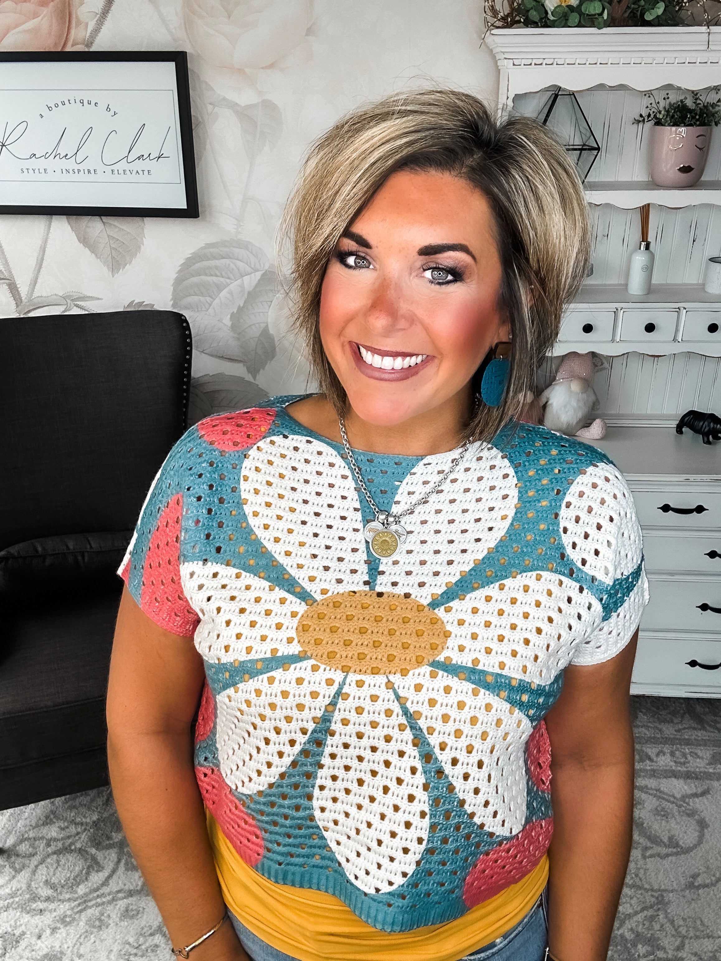 Garden Vibes Crochet Sweater