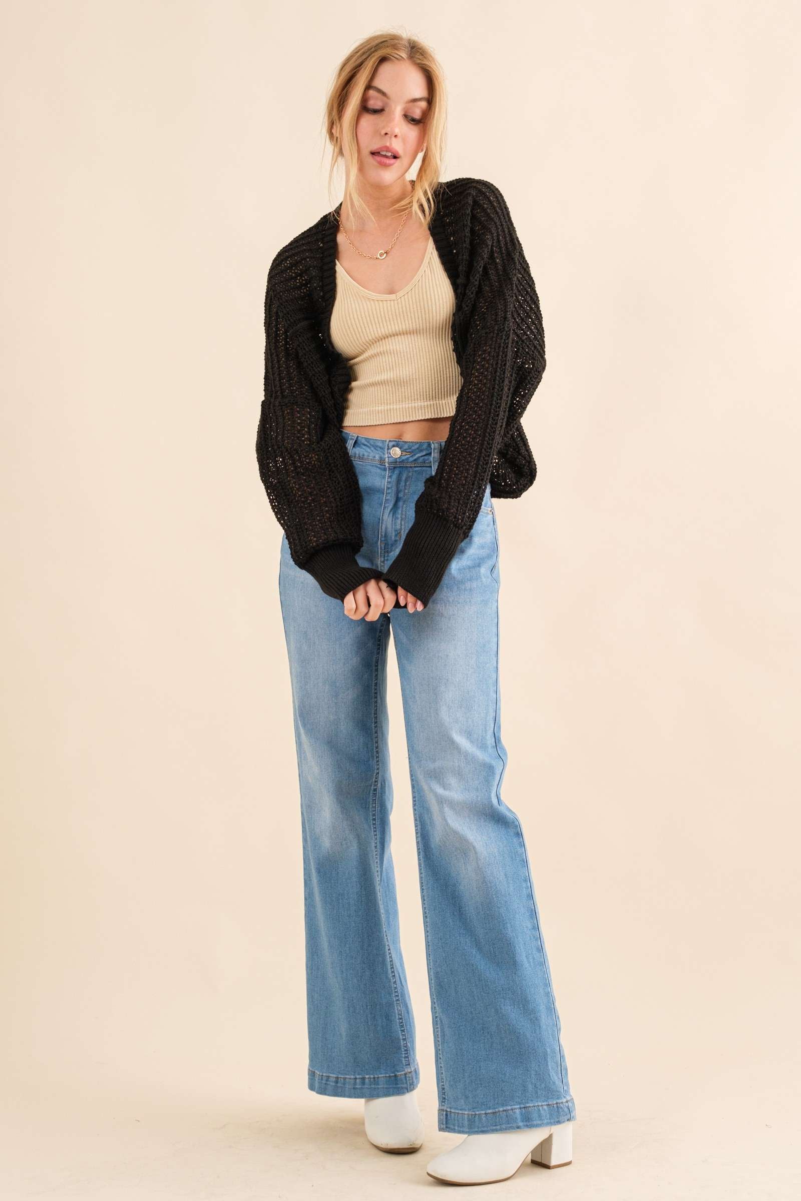 How You Feel Bolero Cardigan - Black