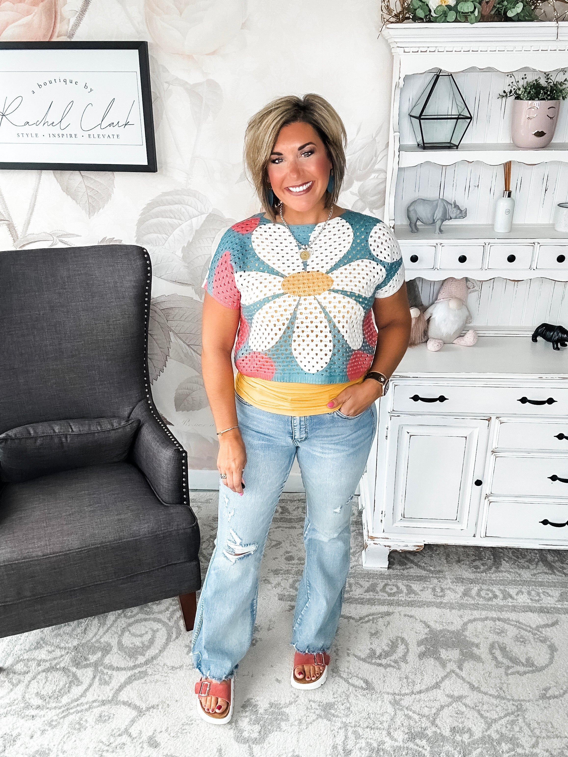 Garden Vibes Crochet Sweater