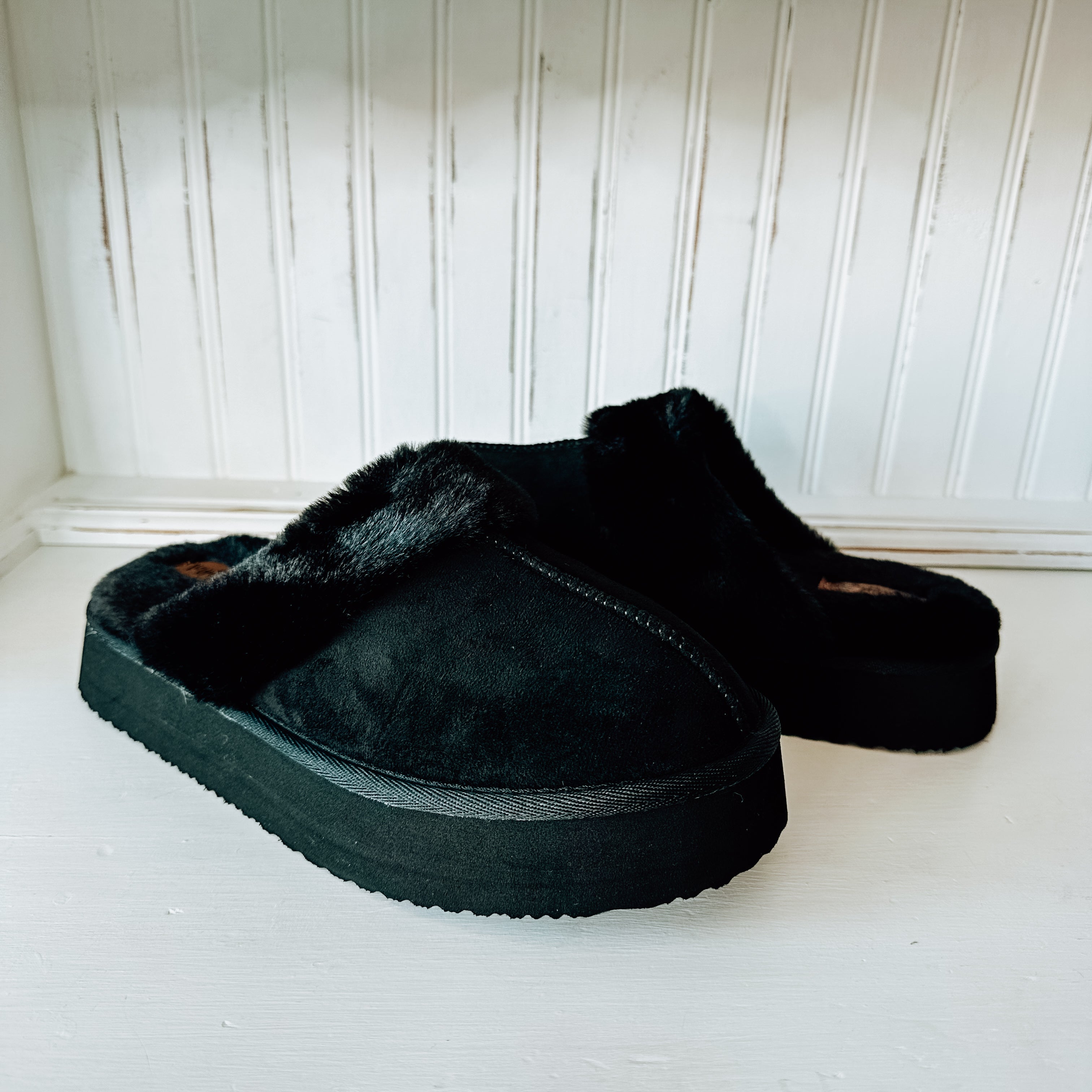 Delaney Platform Slipper - Black