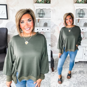 What You're Made Of Pullover - Olive
