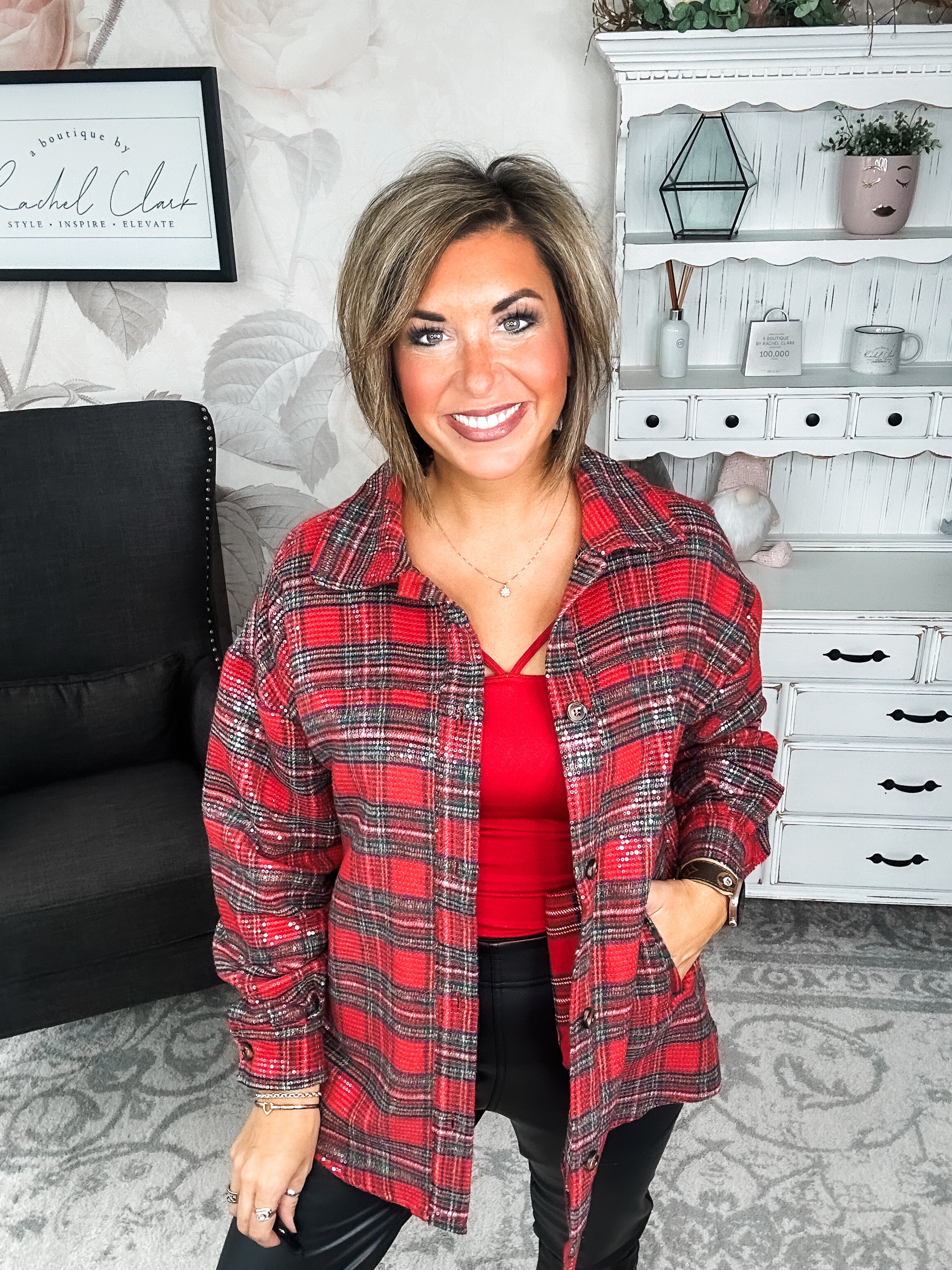 Tinsel Town Plaid Button Down