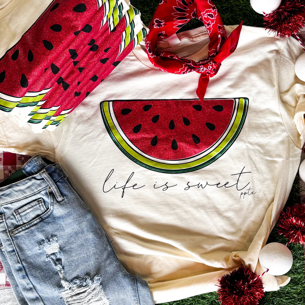 Life Is Sweet Watermelon Graphic Tee