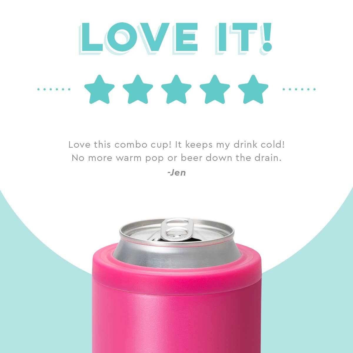 Swig Hot Pink Can + Bottle Cooler (12oz)