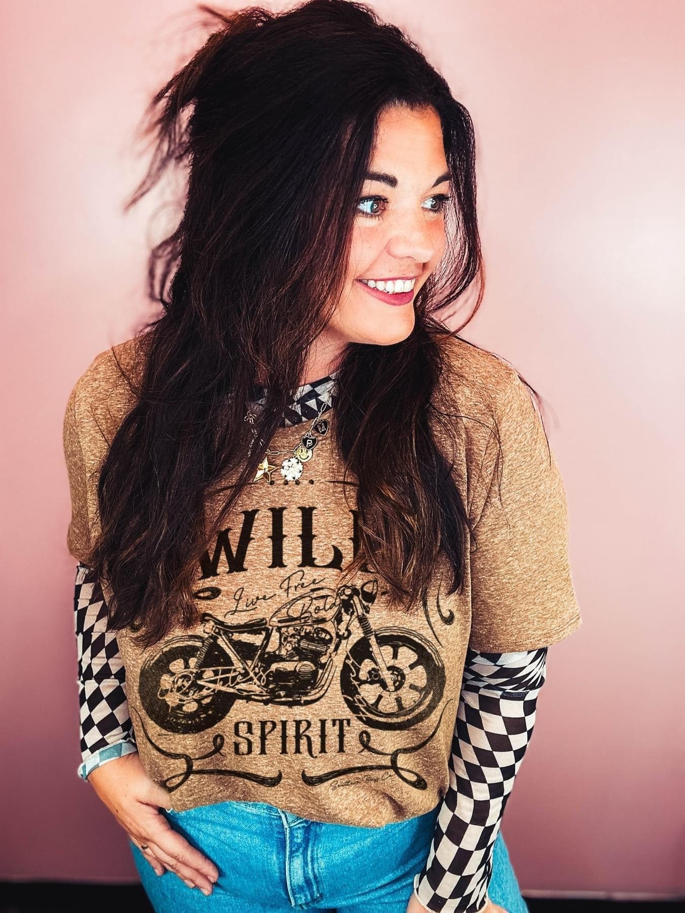 Wild Spirit Scoop Neck Graphic Tee