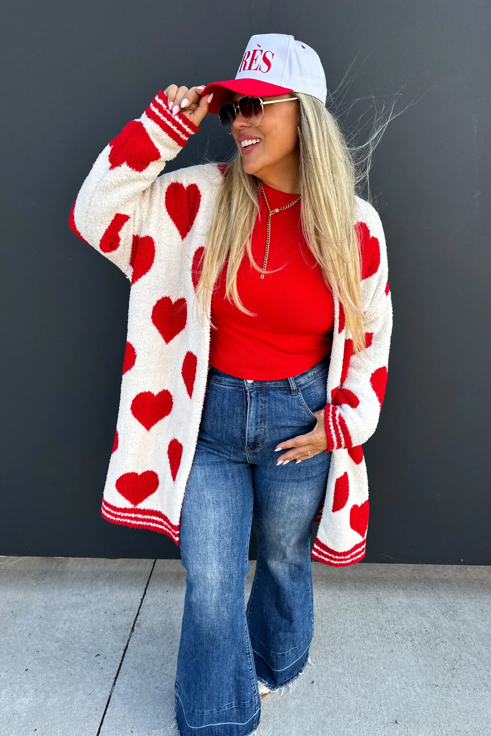 On Cloud Nine Valentine Cardigan - Red