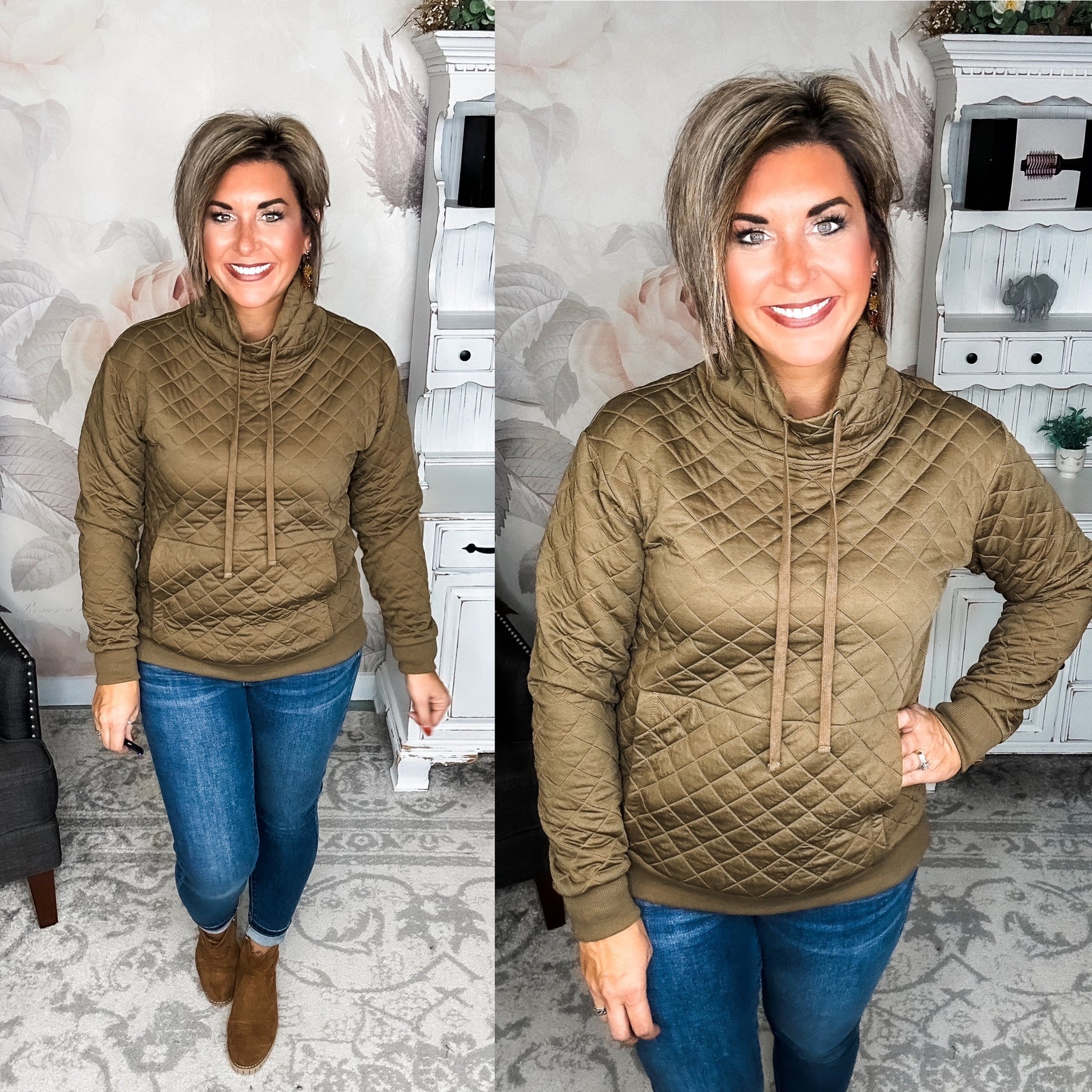 Take Your Best Shot Quilted Pullover