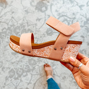 Devon Wedge Sandal - Blush