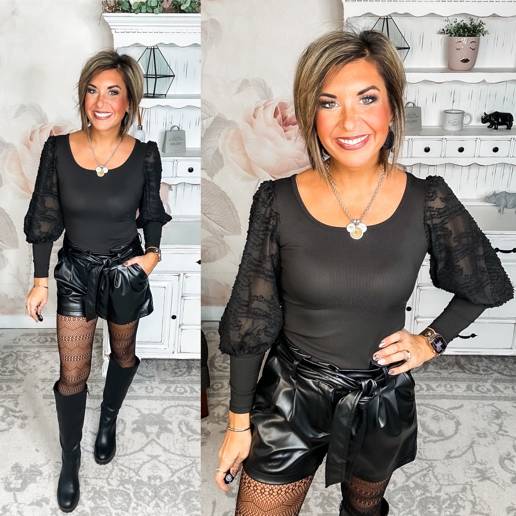 Have a Hope Faux Leather Shorts