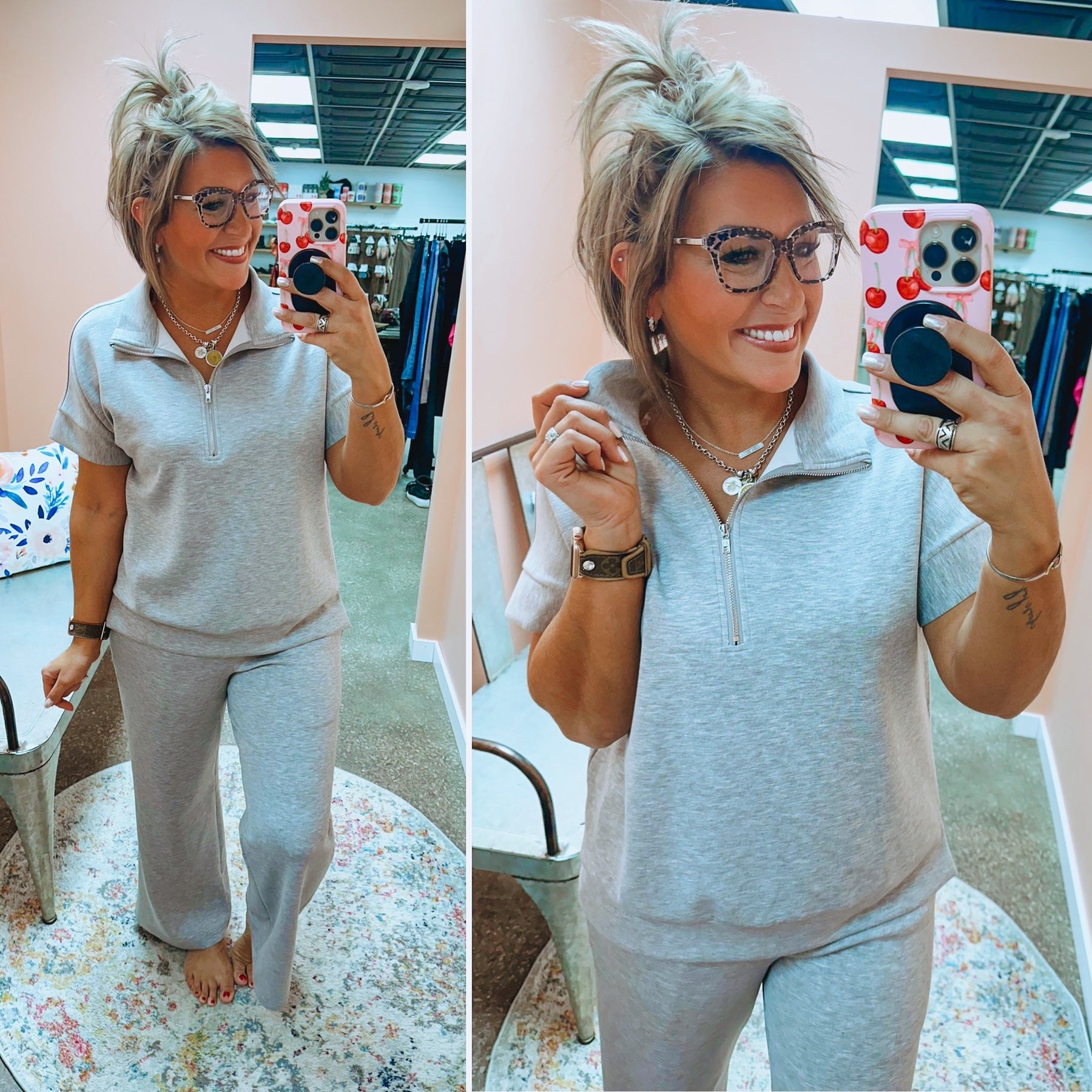 Cool On The Weekend Set - Heather Grey