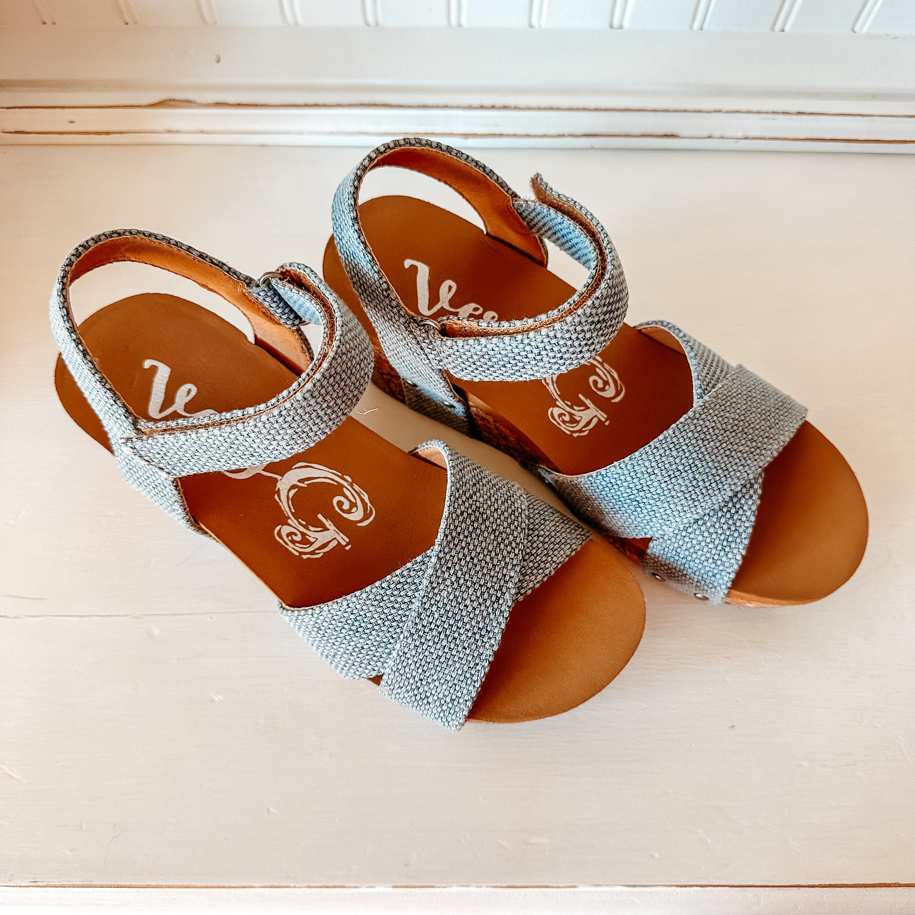Shirley Wedge Sandal - Blue
