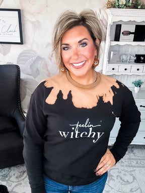 Feelin' Witchy Bleached Sweatshirt