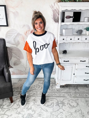 Ampersand Avenue Boyfriend Tee - Hey Boo-tiful