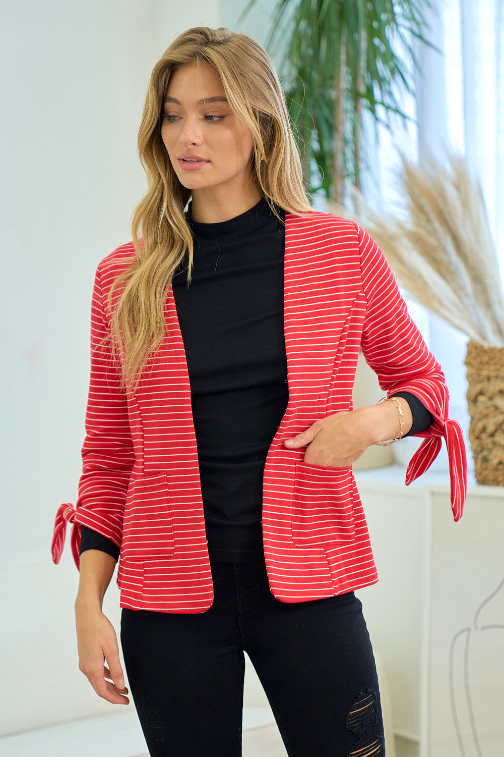 Hearts on Fire Knit Blazer