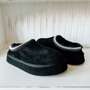 Charlie Platform Slipper - Black