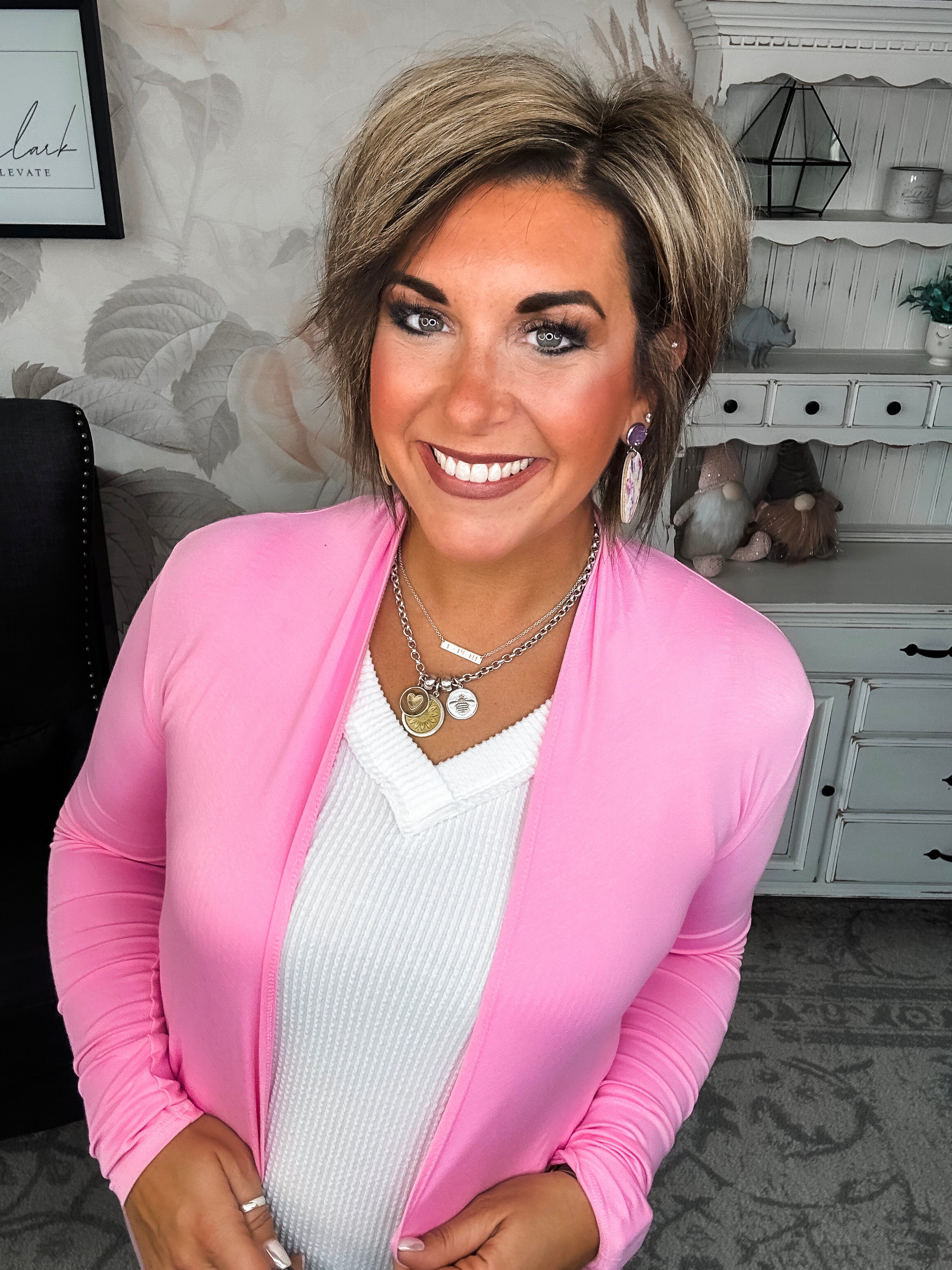 Love Never Fades Cardigan - Pink