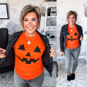 Pumpkin Face Graphic Tee