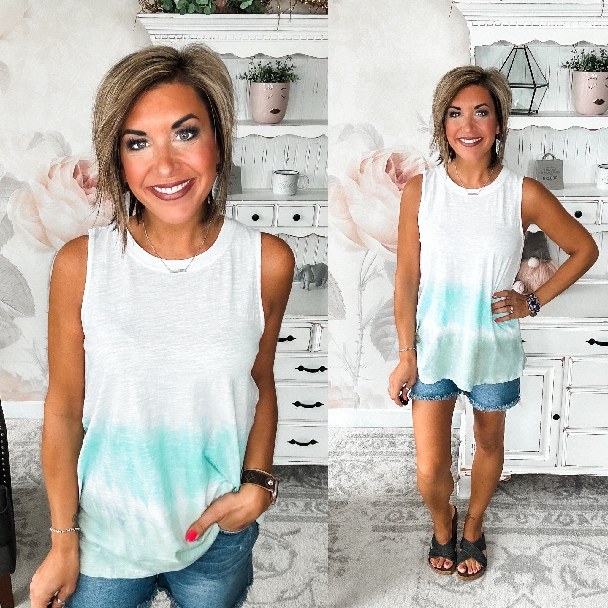 See Your Smile Dip Dye Tank