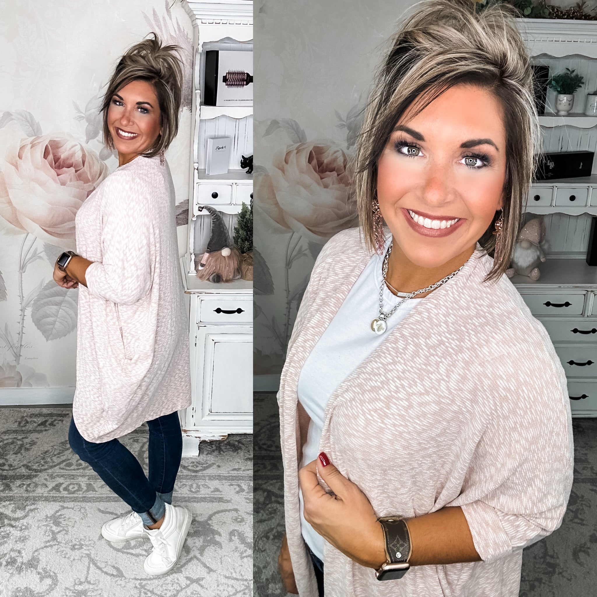 Get it First Cardigan - Light Mauve